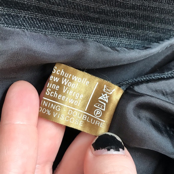 Hirmer munchen blue pinstripe wool two button men's sport coat - Picture 10 of 14